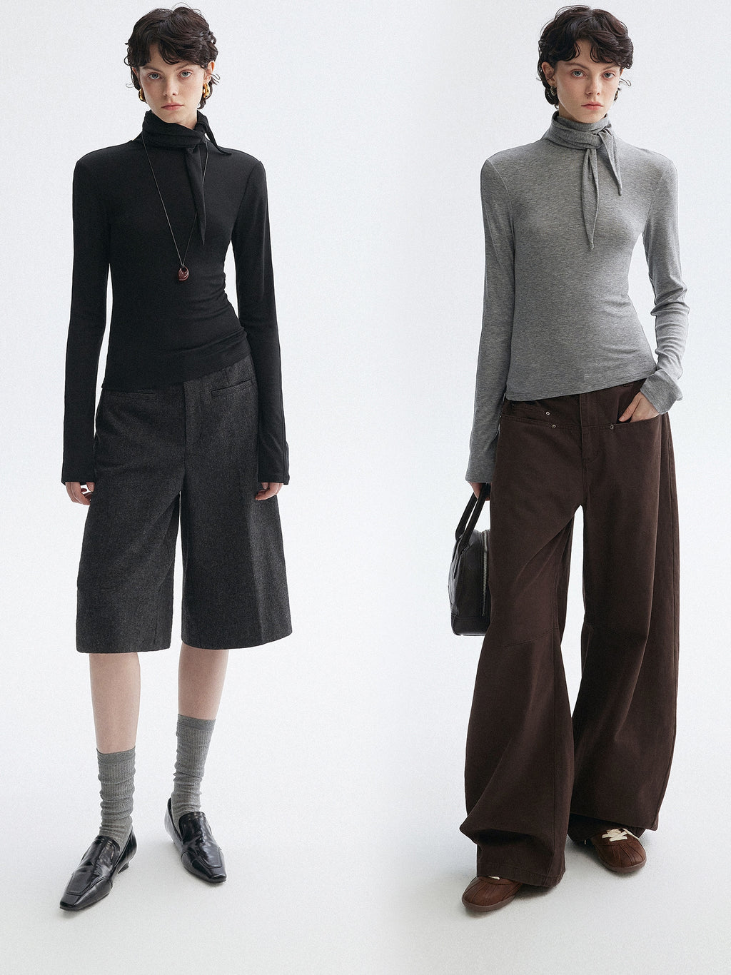 高領繫帶上衣_BDHL7951