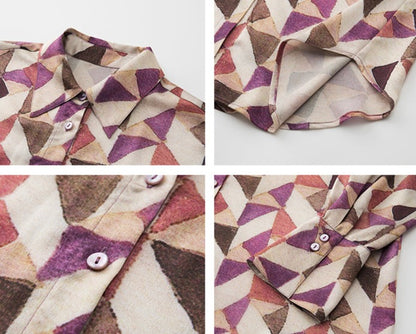 Triangle Design Purple Shirt_BDHL6013