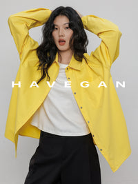 Hem Slit Design Shirt_BDHL7231