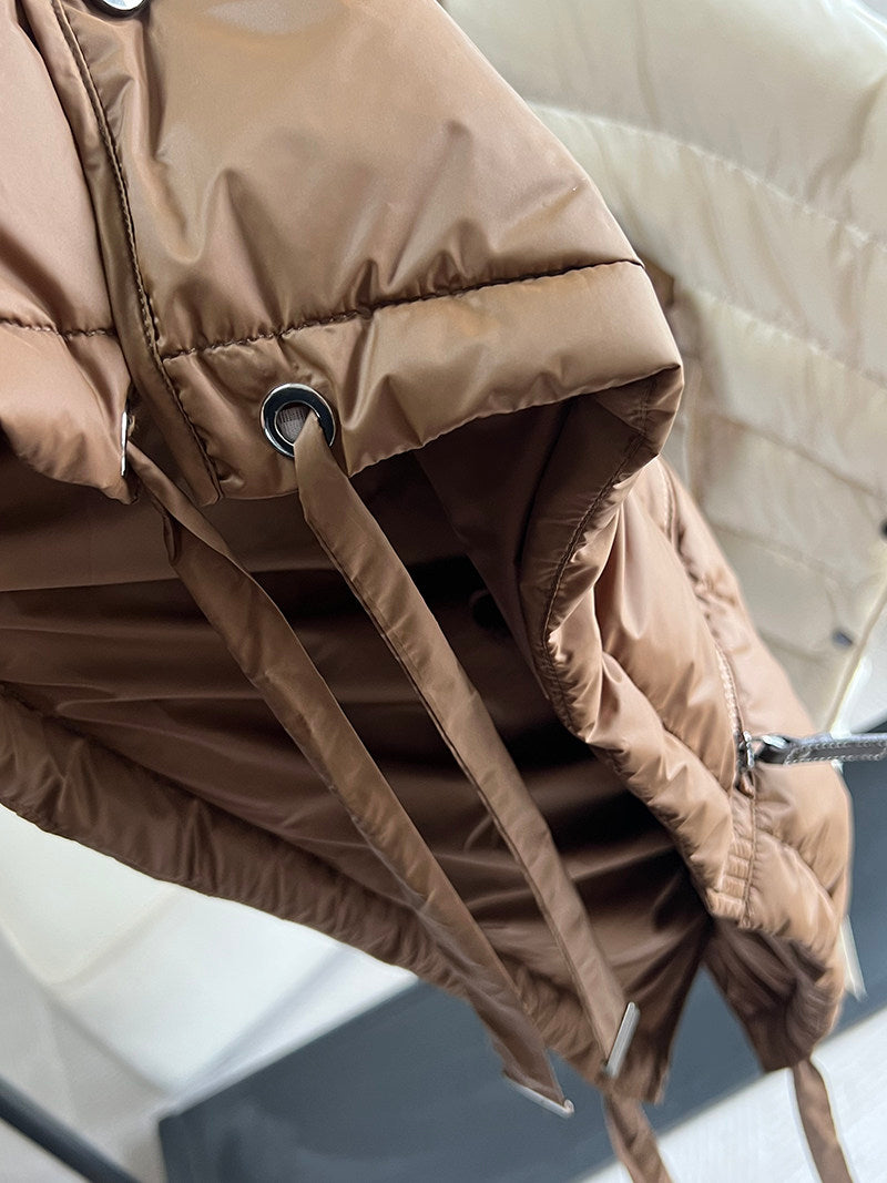 Hooded Short Down Vest_BDHL8039