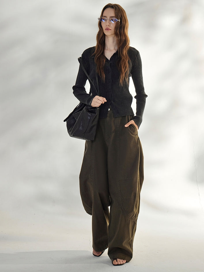 Lapel Knit Cardigan Jacket_BDHL7668
