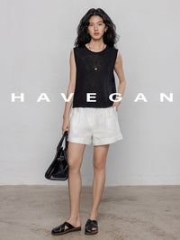 Round Neck Sleeveless Tops_BDHL7233