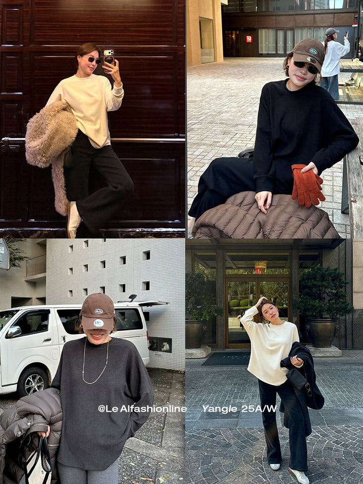 Crew Neck Relaxed Fit Sweatshirt_BDHL8006