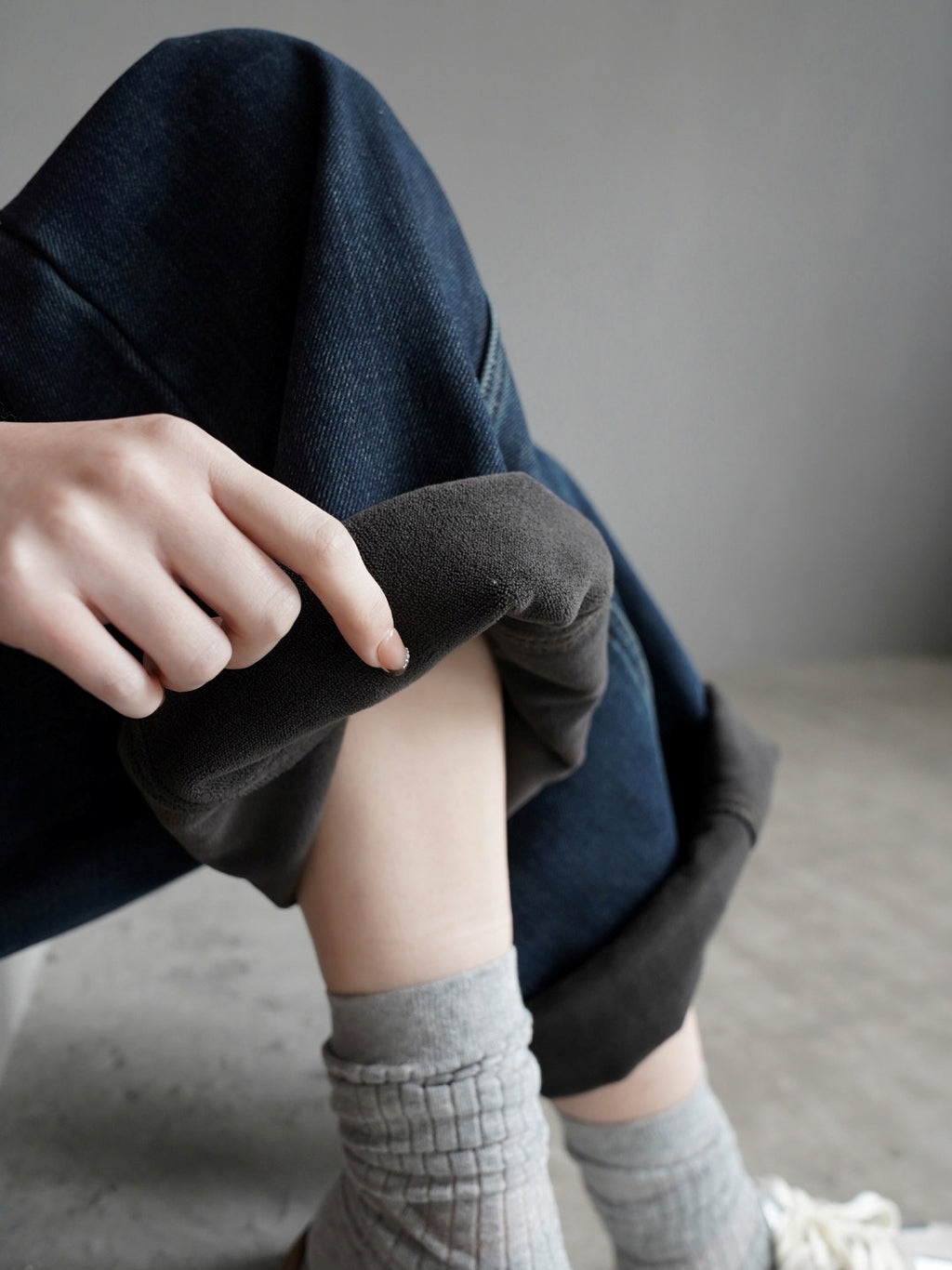 Lined Straight-Leg Denim Pants_BDHL8130