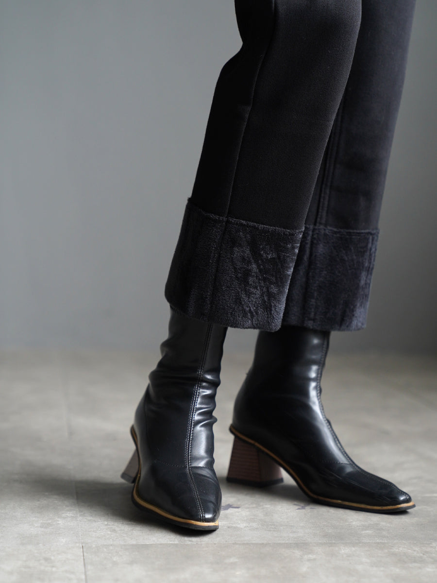 Patchwork Straight Cropped Pants_BDHL7929