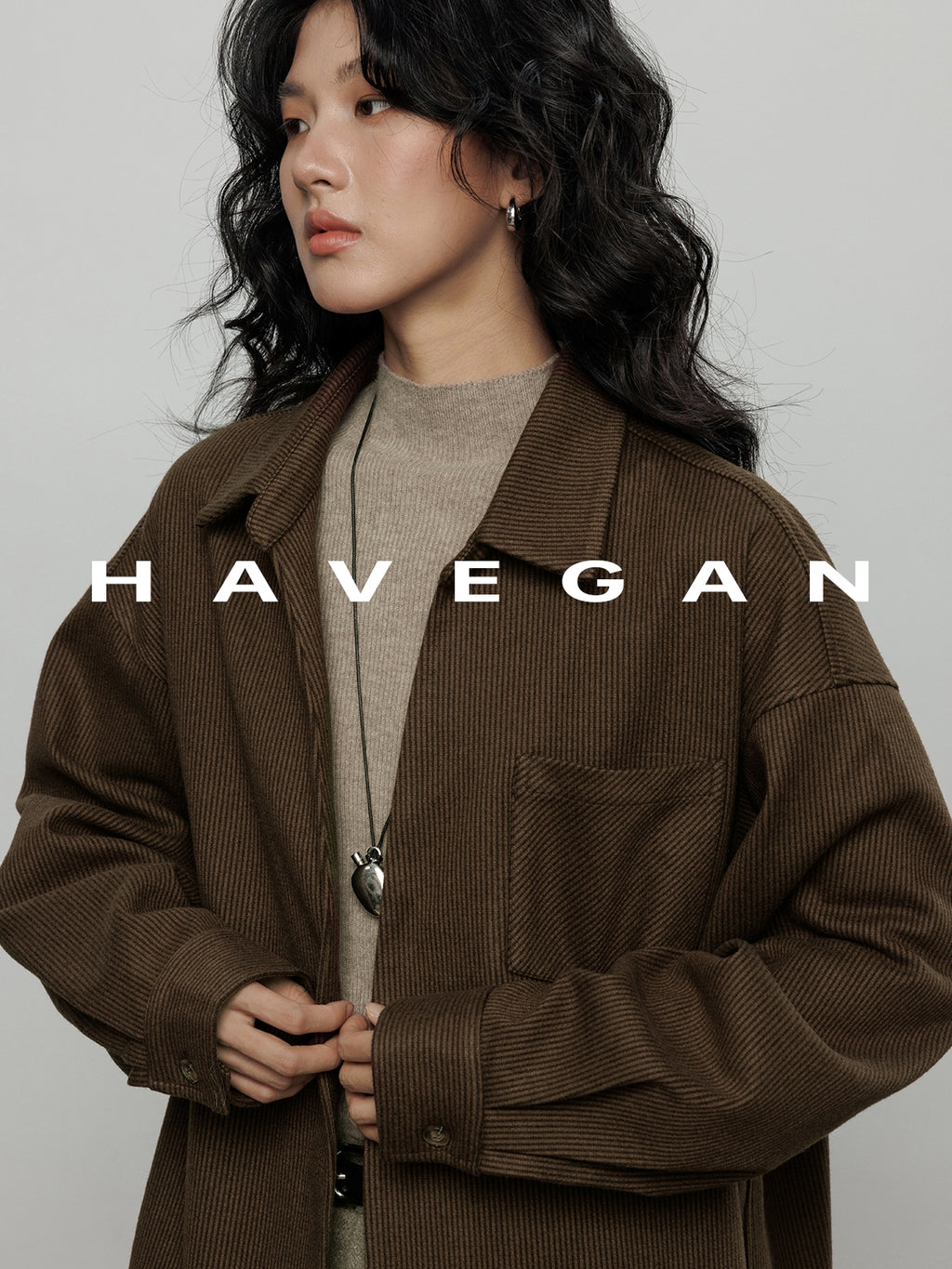 燈芯絨長袖襯衫_BDHL7970