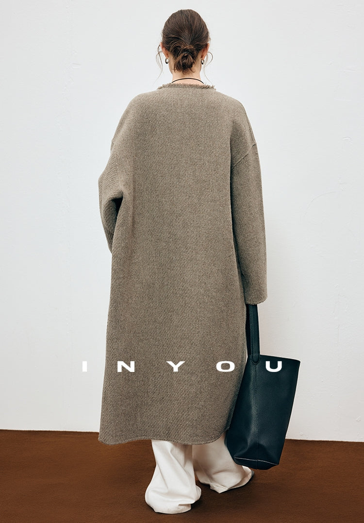 無領蓬鬆長外套_BDHL7909