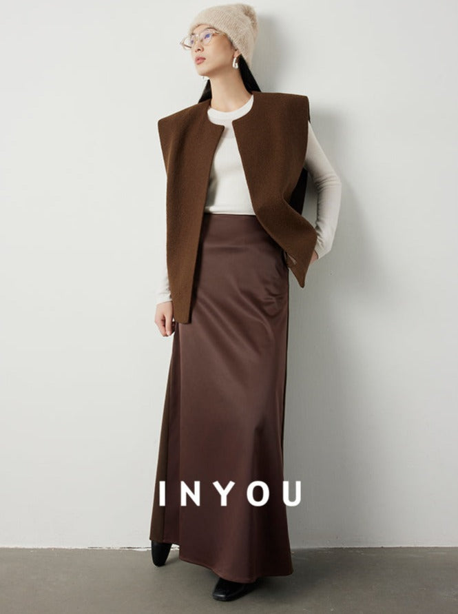 Maillard Silhouette Vest Jacket And Skirt_BDHL5300