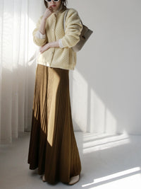 Large Drape Long Knitted Skirt_BDHL6719