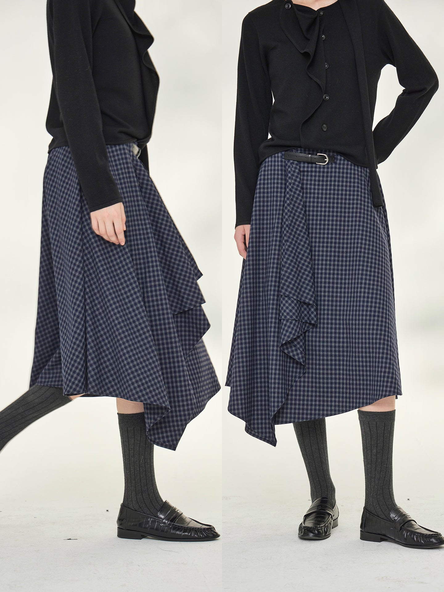 Slimming High-Waisted A-Line Skirt_BDHL7737