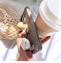 Wooden Mushroom Stand Cute Mushroom Charm Phone Case_HL3271