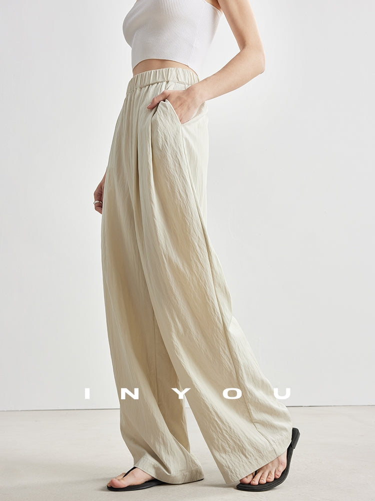 High-Waisted Draped Mop Pants_BDHL7135
