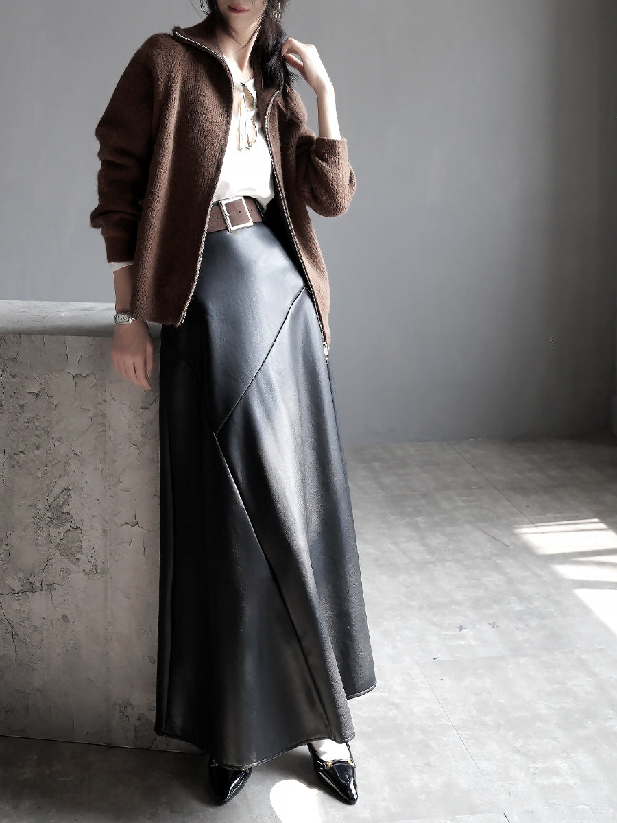 Zip-Up Knitted Cardigan_BDHL7935