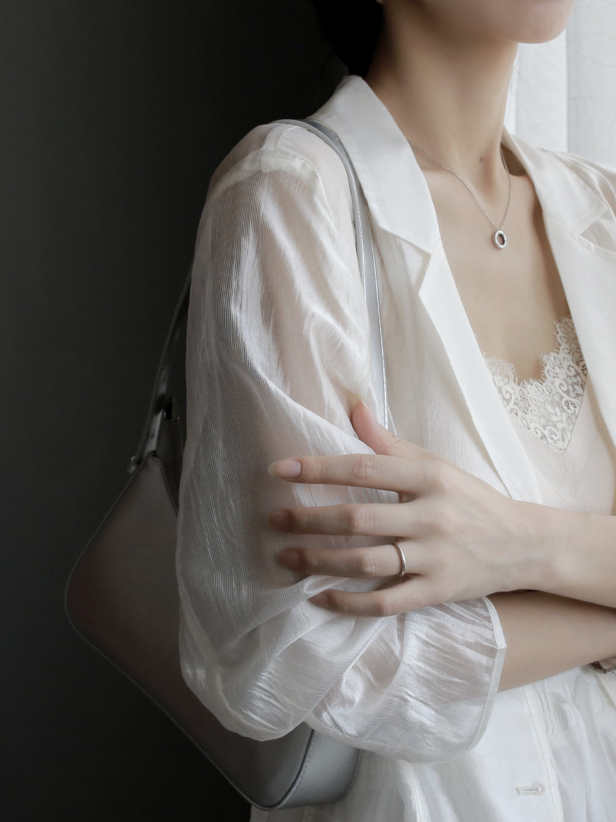 Sheer Jacket Slim Shirt_BDHL7636