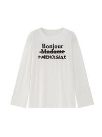 Letter Print Long Sleeve T-Shirt_BDHL6017