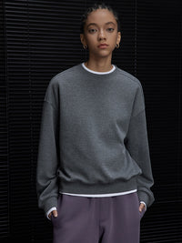 Gray Faux Two-Piece Sweatshirt_BDHL6568