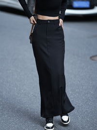 High-Waisted Slit Long Skirt_BDHL6373