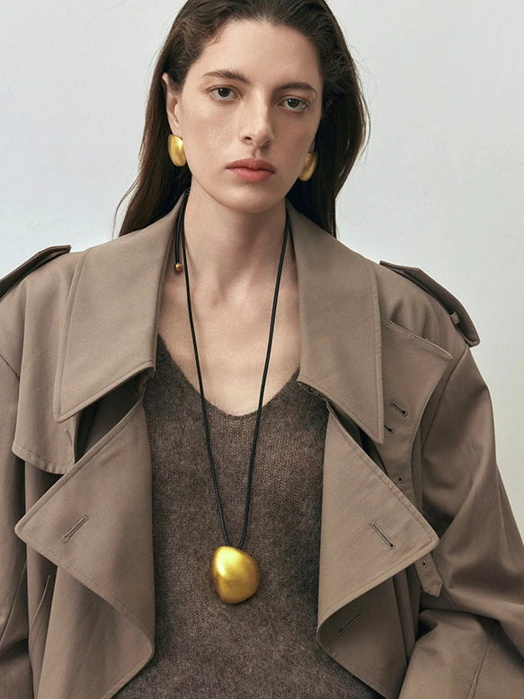 Geometric Pendant Necklace Or Pierced earrings_BDHL7443