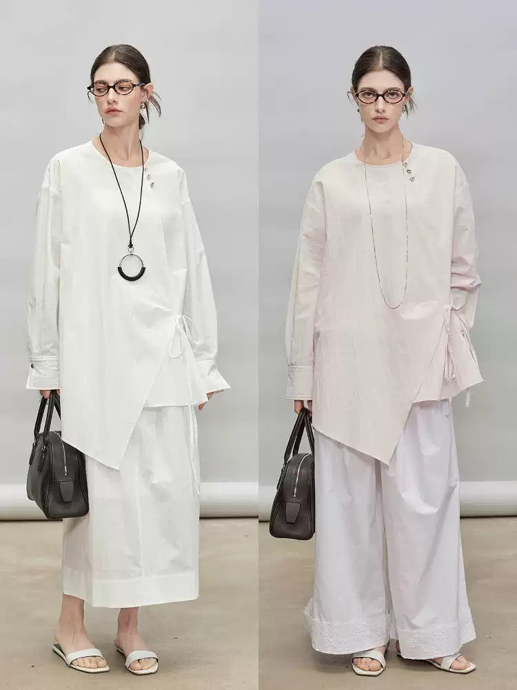 Asymmetric Shirt Or Straight Tube Skirt_BDHL7277