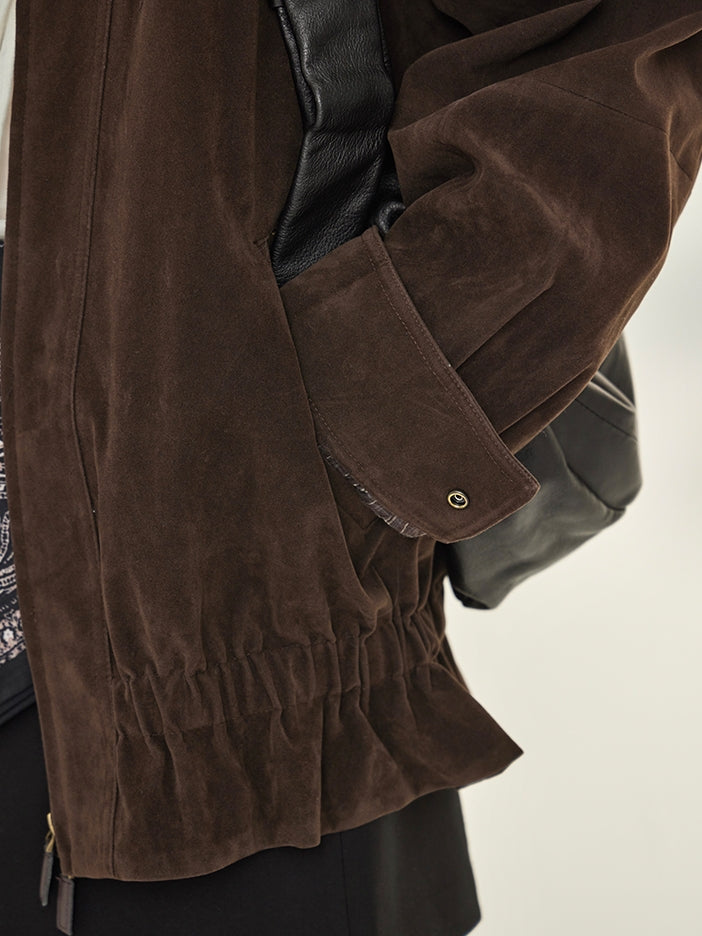 Retro Suede Brown Jacket_BDHL7738