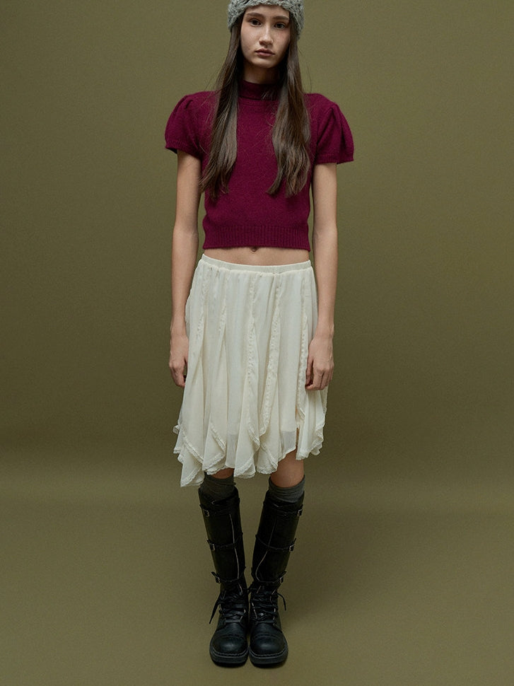 Bubble-Sleeve Turtleneck Knit_BDHL8159