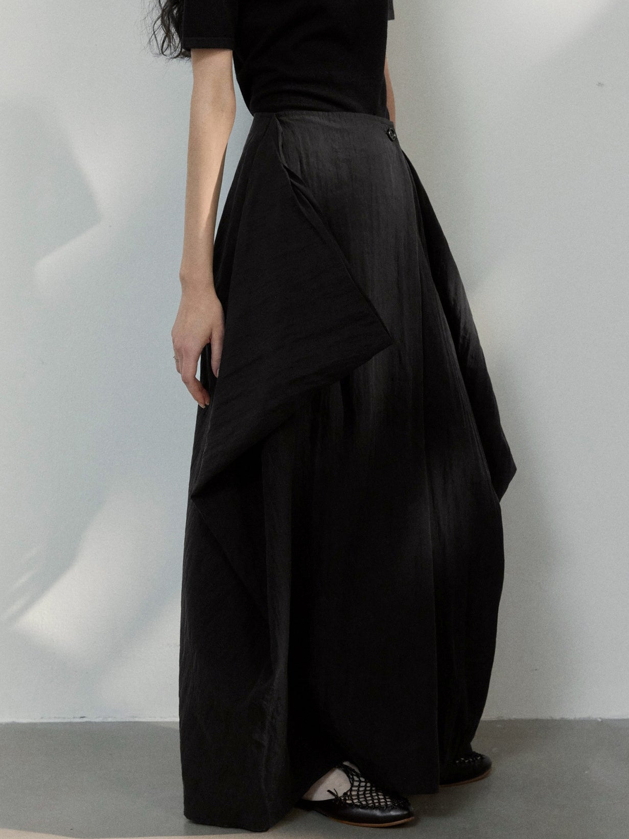 Cocoon Shape Long Skirt_BDHL7482