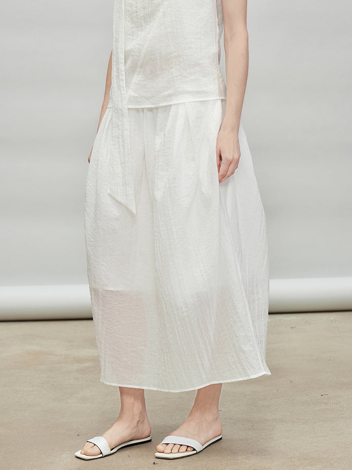 Ribbon Tie Sleeveless Tops Or Bud Skirt_BDHL7331