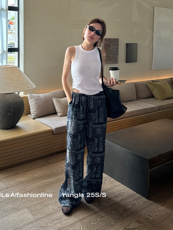 Patterned Wide-Leg Pants_BDHL7619