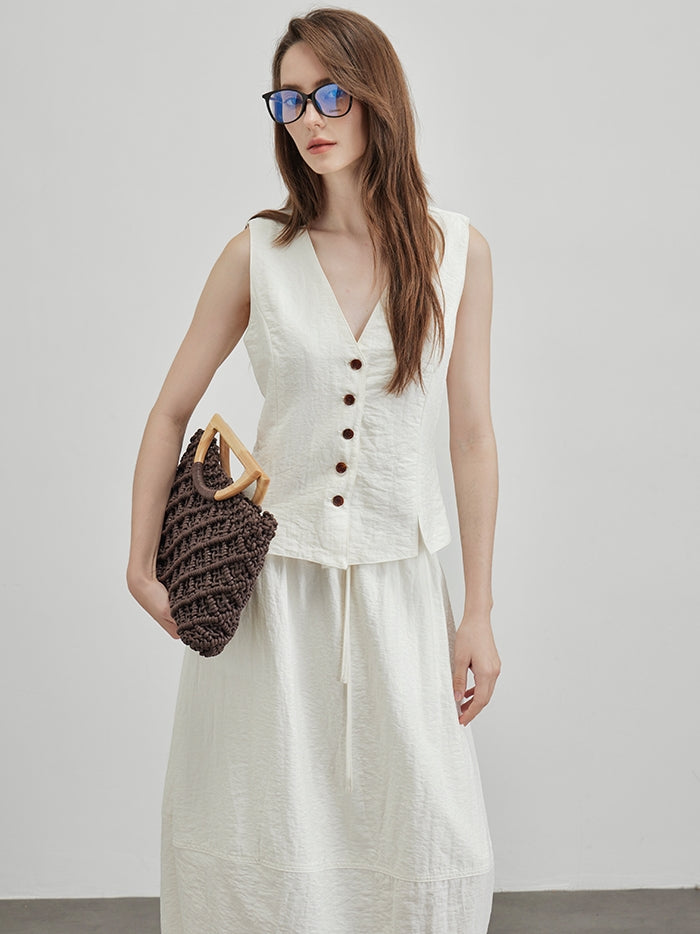 V-Neck Vest Or Bud Skirt_BDHL7600