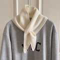 Wool Knit Triangle Scarf_BDHL8480