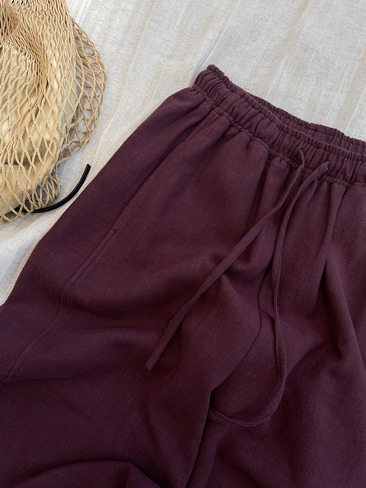 Elasticated Waist Wide Pants_BDHL7546
