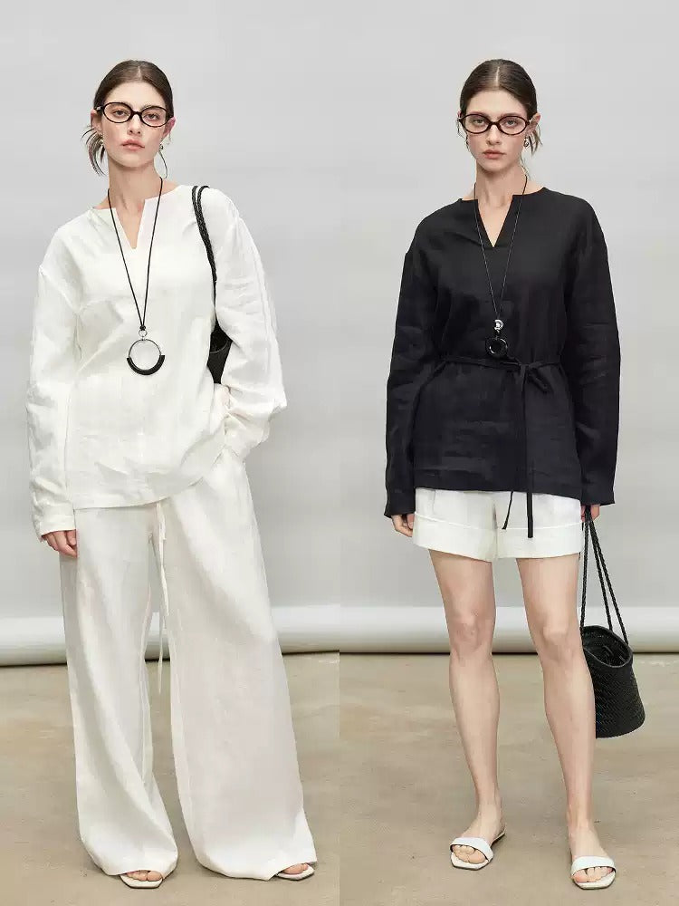 V-Neck Tops Or Drawstring Pants_BDHL7280