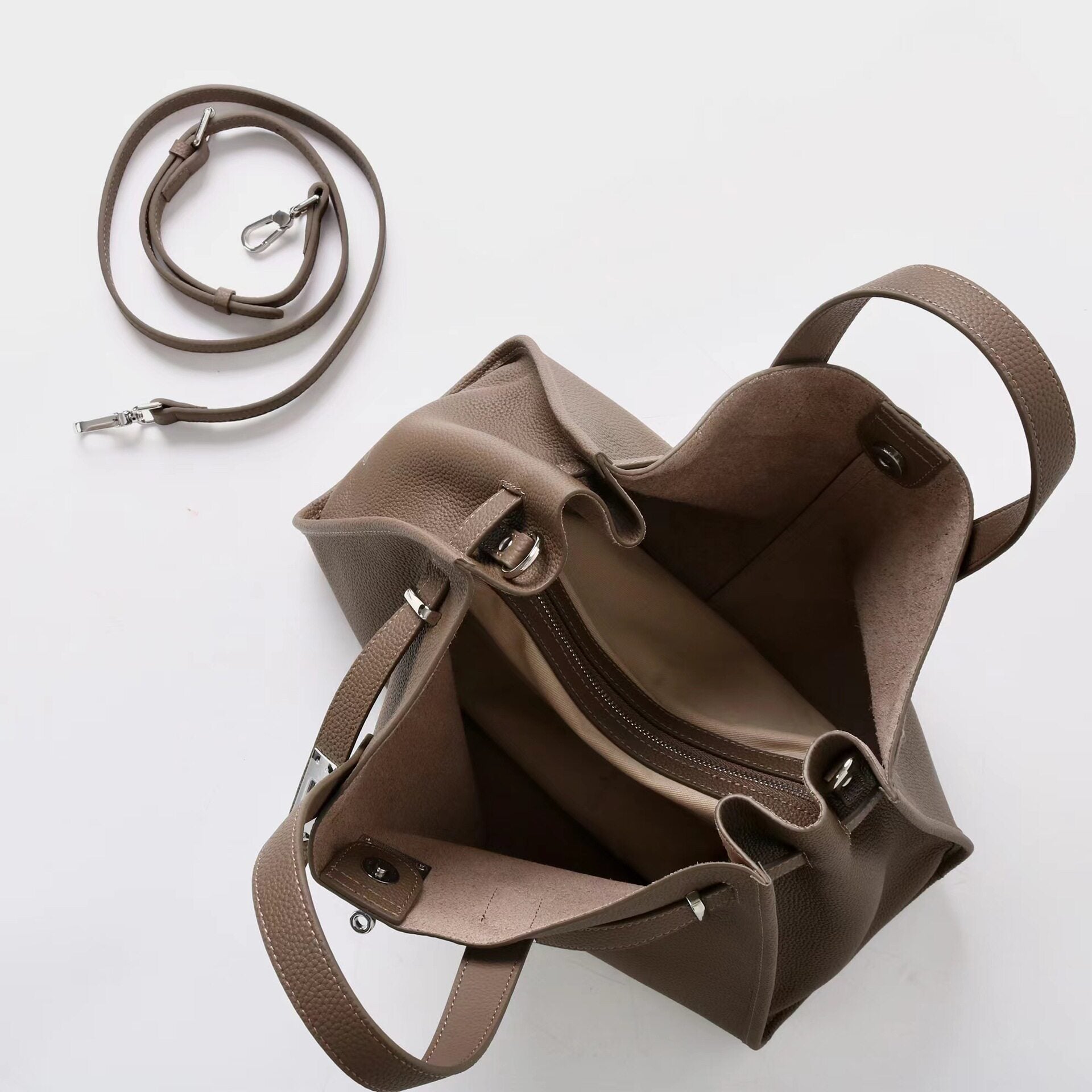 Genuine Leather Large Capacity Tote Bag_BDHL8190