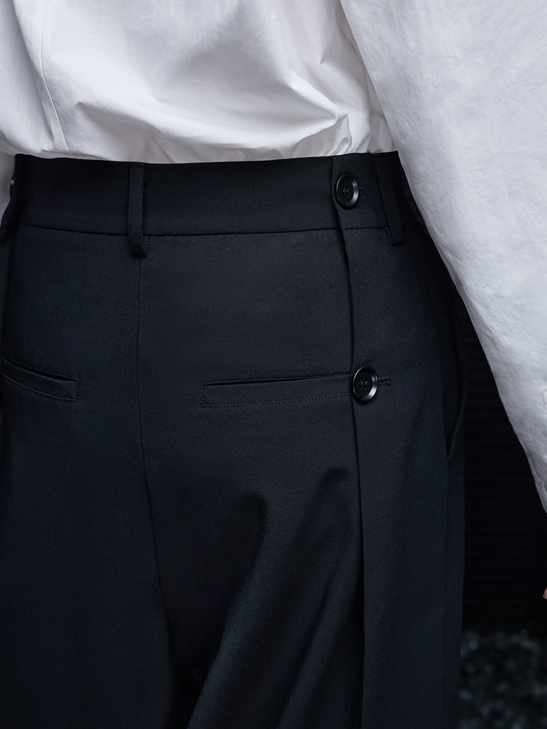 Black Wide-Leg Loose Pants_BDHL7795