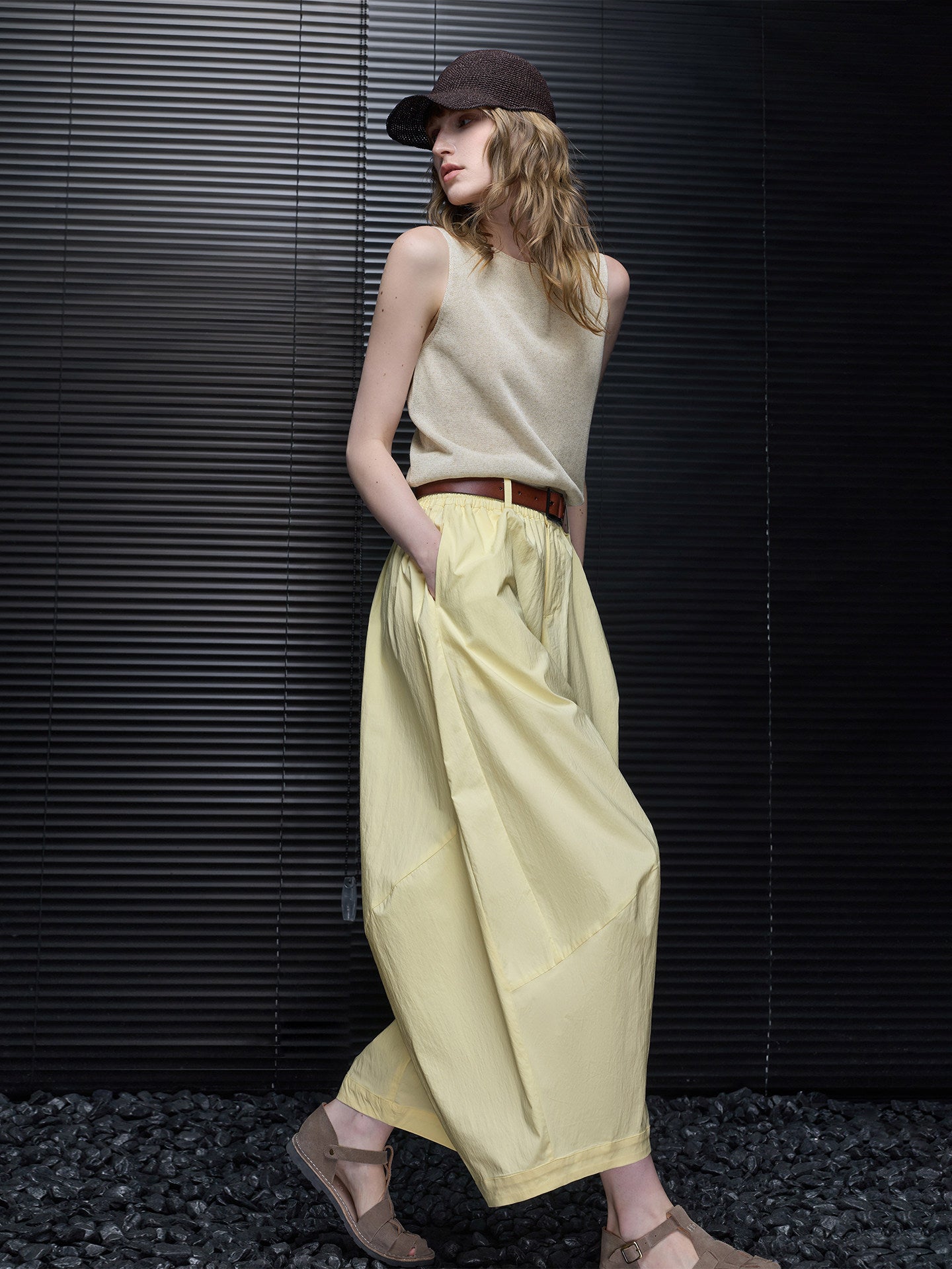Balloon Wide-Leg Casual Pants_BDHL8350