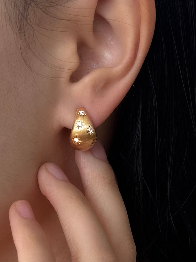 Simple Clip Ear Clips or Pierced Earrings_BDHL7466