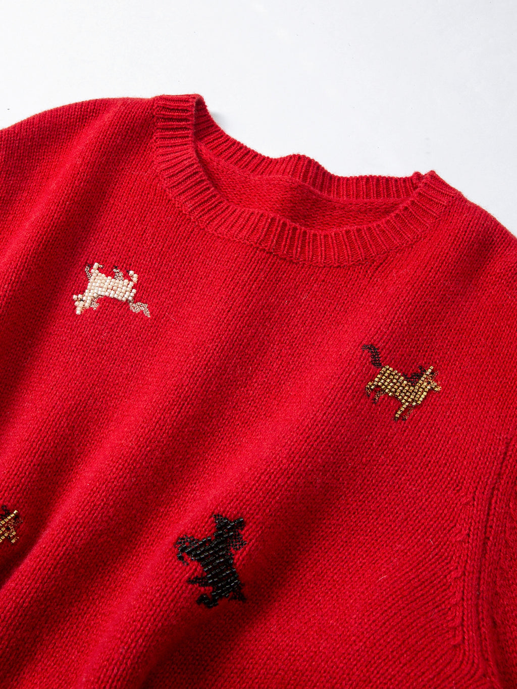 Beaded Embroidery Knit Top Or Cardigan_BDHL8121