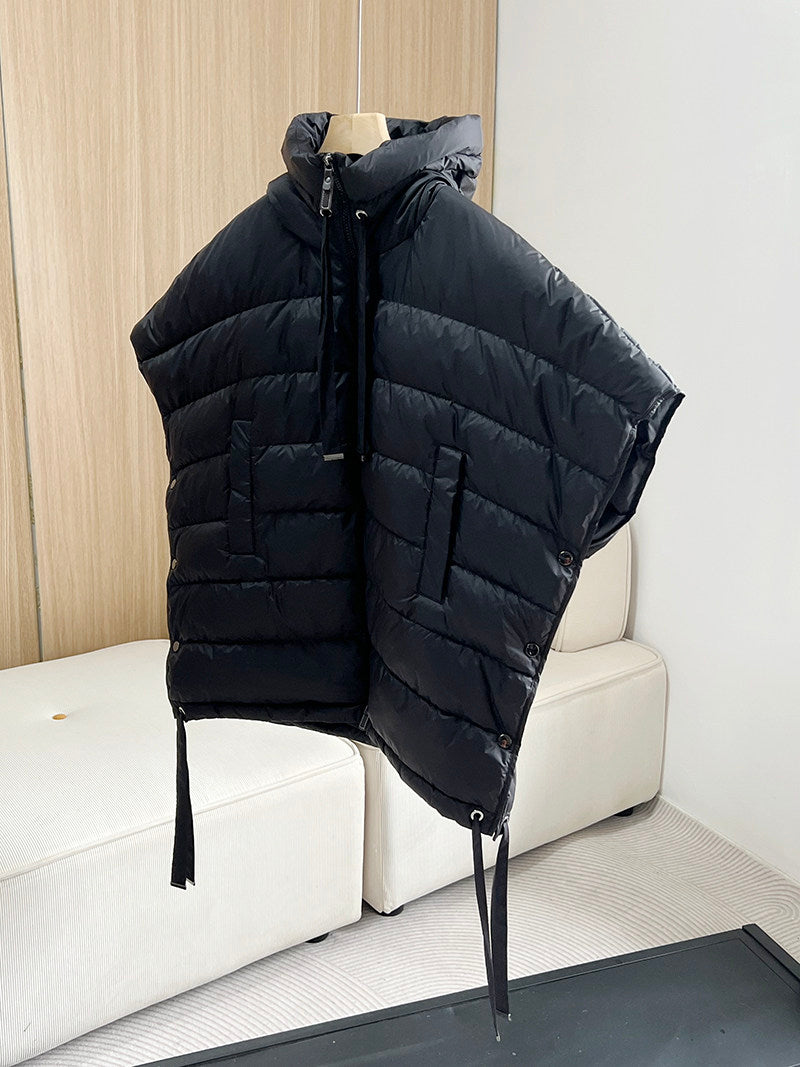 Hooded Short Down Vest_BDHL8039