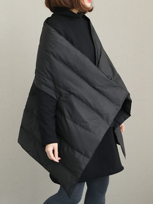 Black Heavyweight Down Cape_BDHL8040