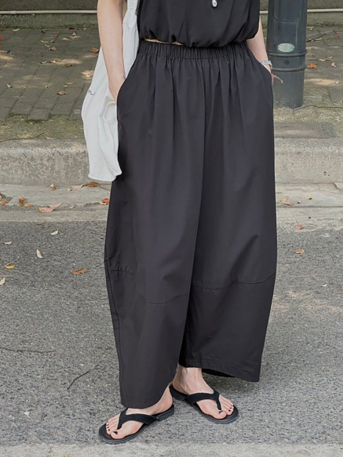 Curved Loose-Fitting Carrot Pants_BDHL7525