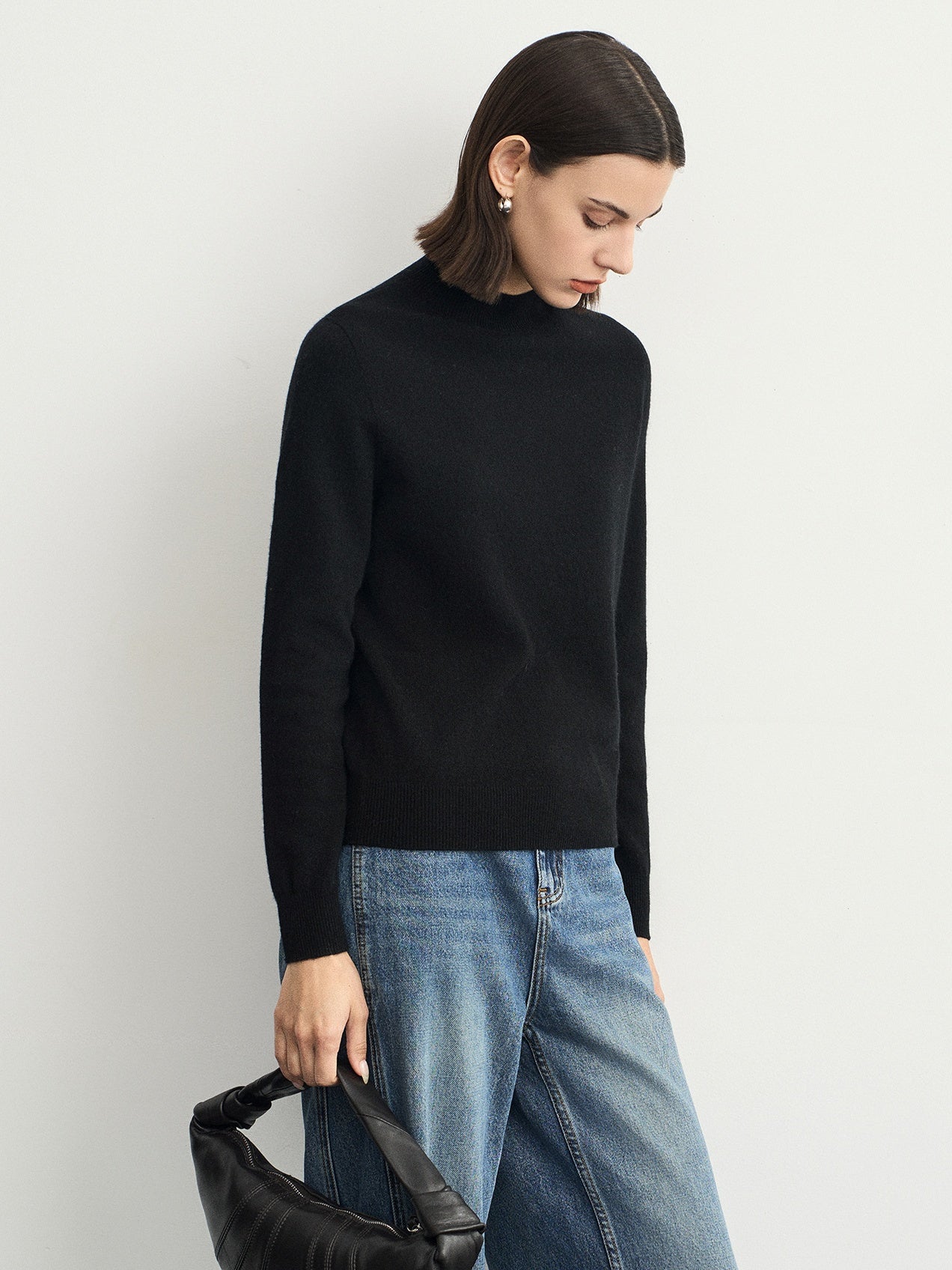 Half-Turtleneck Ribbed Knit_BDHL6543