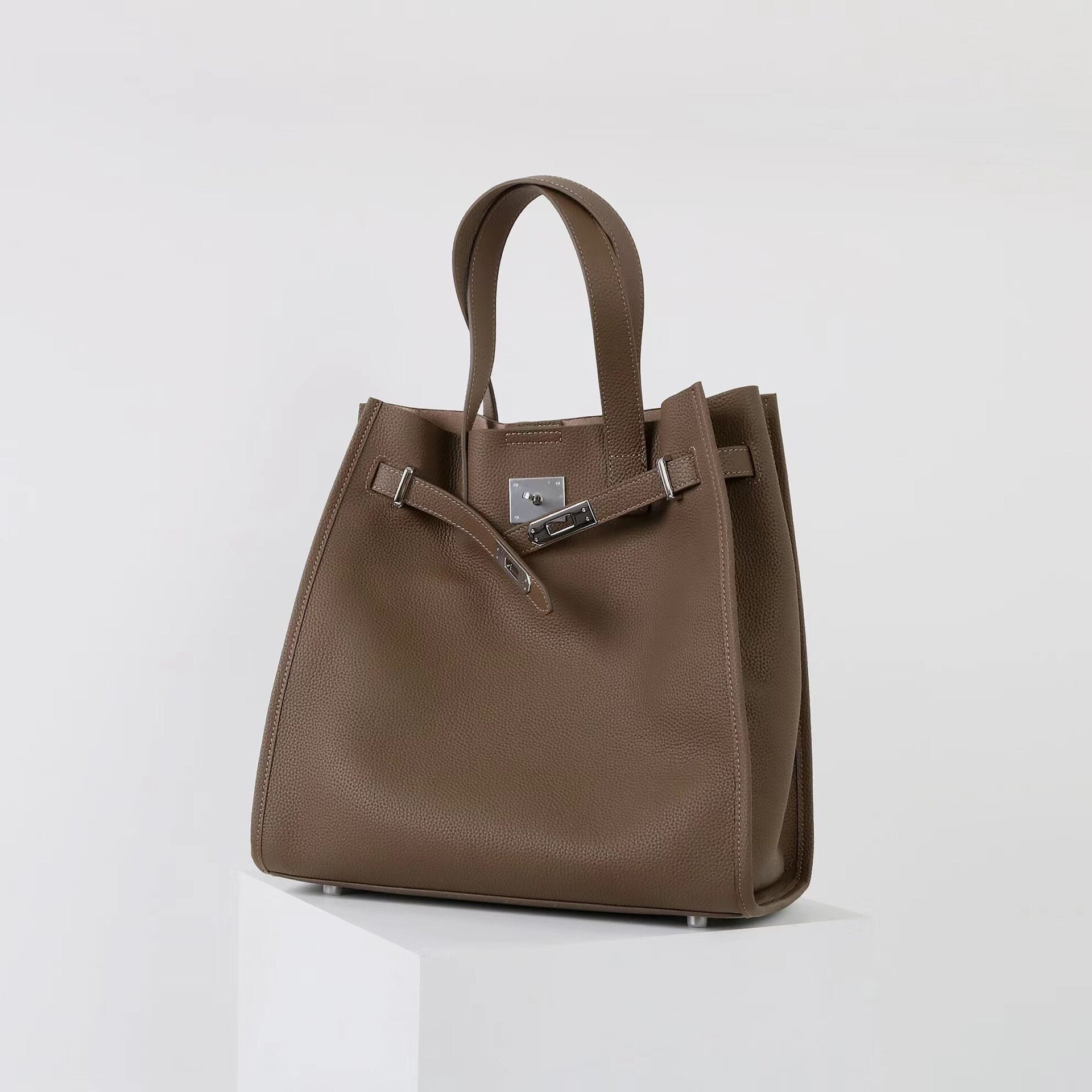 Genuine Leather Large Capacity Tote Bag_BDHL8190