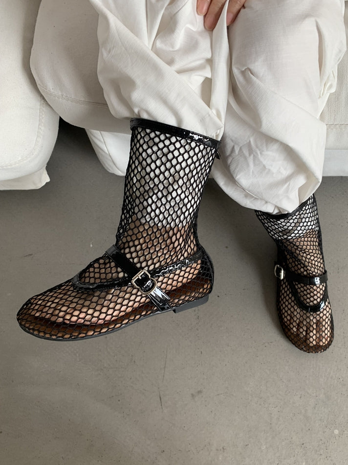 Mesh Fishnet Sandals_BDHL7460