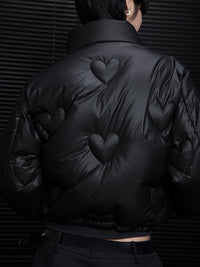 Heart-Stitched Short Down Jacket_BDHL6564