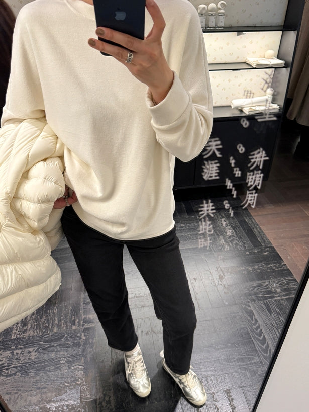 Crew Neck Relaxed Fit Sweatshirt_BDHL8006