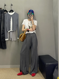 Striped Loose-Fitting Pants_BDHL7403