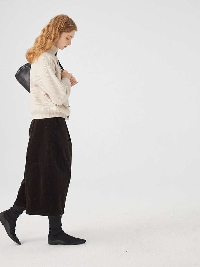 立領羅紋針織開襟衫_BDHL8117