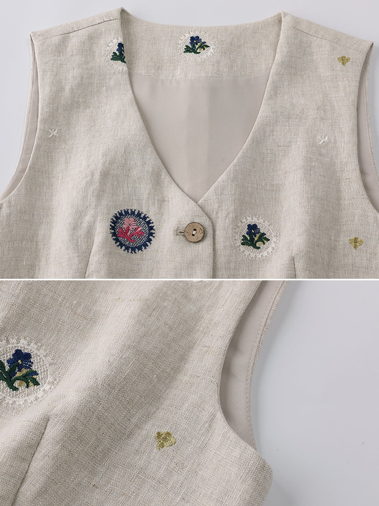 Embroidered Design Vest Or Pants_BDHL7606