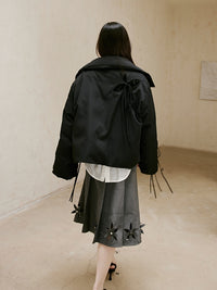 3D Hollow Pleated Skirt_BDHL6750