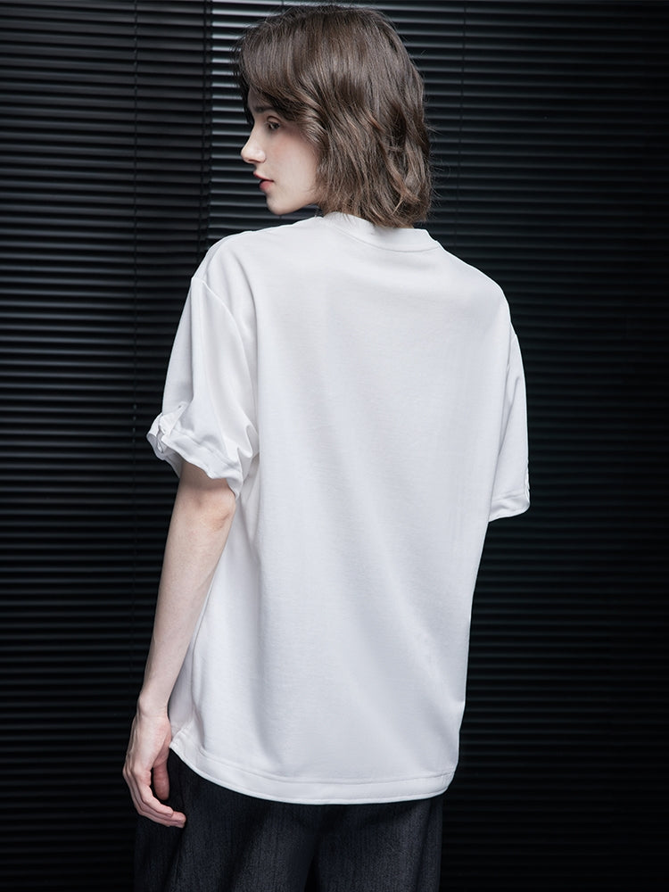 Design Sleeves White T-Shirt_BDHL7608